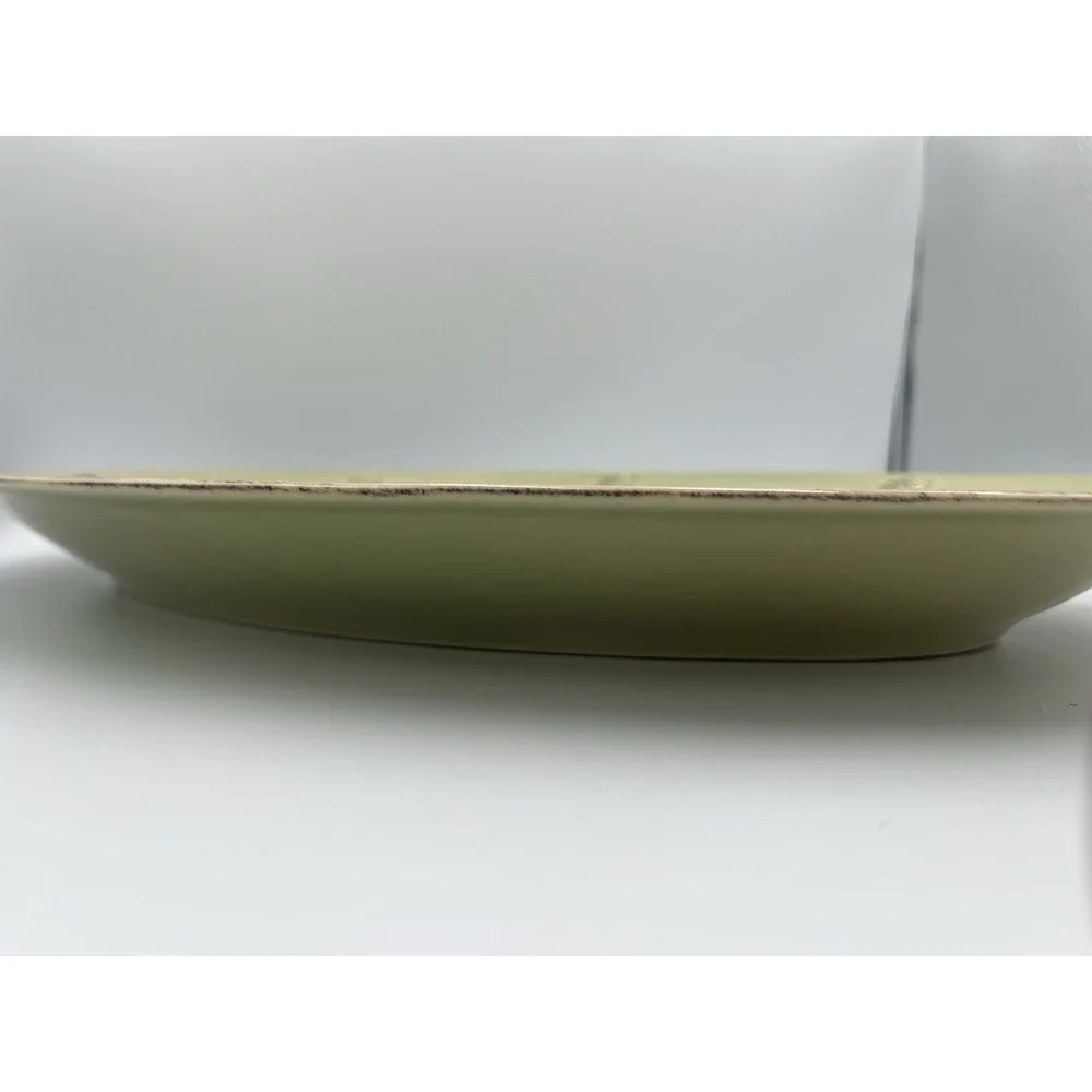 NEW JULISKA Berry & Thread Pistachio Green Oval Serving Platter 17 3/4